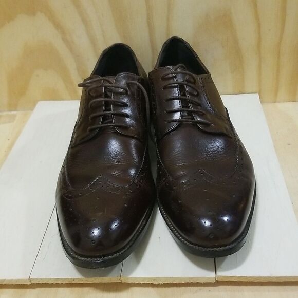STACY ADAMS Brown Leather Oxford Shoes SIZE 14 main image 5